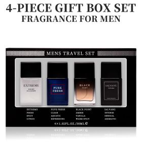 4-Piece Set, Men's Eau De Toilette Spray Gift Box, Long Lasting Fragrance, 4 Different Flavor, Perfect For Holiday Gifts, Dating, Daily Life, Par