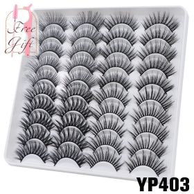 AYRMILLA 5/20Pairs 3D Mink Lashes Natural False Eyelashes Dramatic Thick Fake Eyelash Extension Faux Cils Wholesale Makeup Tools (Color: 20Pairs-YP403)