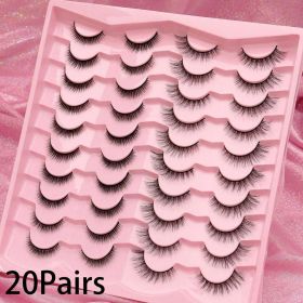 AYRMILLA 5/20Pairs 3D Mink Lashes Natural False Eyelashes Dramatic Thick Fake Eyelash Extension Faux Cils Wholesale Makeup Tools (Color: 20Pairs-K006)