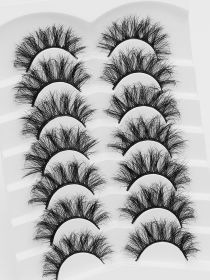AYRMILLA 5/20Pairs 3D Mink Lashes Natural False Eyelashes Dramatic Thick Fake Eyelash Extension Faux Cils Wholesale Makeup Tools (Color: 7Pairs-CX05)