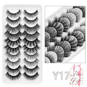 AYRMILLA 5/20Pairs 3D Mink Lashes Natural False Eyelashes Dramatic Thick Fake Eyelash Extension Faux Cils Wholesale Makeup Tools (Color: 10Pairs-Y17)