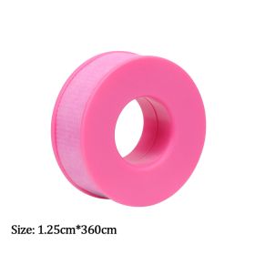 New Non-woven Silicone Gel Eyelash Tape Breathable Sensitive Resistant Microporous Eyelash Extension Color Tape Sticker Makeup (Color: Rose Red-A)