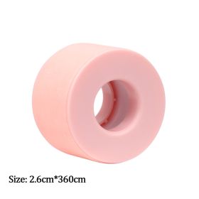 New Non-woven Silicone Gel Eyelash Tape Breathable Sensitive Resistant Microporous Eyelash Extension Color Tape Sticker Makeup (Color: Pink-B)