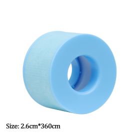 New Non-woven Silicone Gel Eyelash Tape Breathable Sensitive Resistant Microporous Eyelash Extension Color Tape Sticker Makeup (Color: Blue-B)