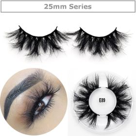 Visofree Mink Eyelashes 3D Mink Lashes Thick HandMade Full Strip Lashes Cruelty Free Mink Lashes False Eyelashes Makeup M56 (Color: E89)