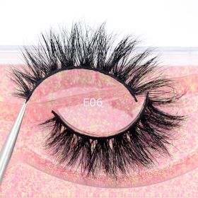 Visofree Mink Eyelashes 3D Mink Lashes Thick HandMade Full Strip Lashes Cruelty Free Mink Lashes False Eyelashes Makeup M56 (Color: E06(Acrylic))