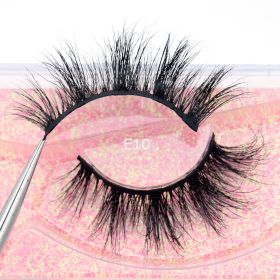 Visofree Mink Eyelashes 3D Mink Lashes Thick HandMade Full Strip Lashes Cruelty Free Mink Lashes False Eyelashes Makeup M56 (Color: E10(Acrylic))