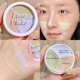 3-color Concealer Palette Moisturizing Cover Dark Circles And Acne Marks Natural Makeup Contouring Cream Shadow Cosmetics (Color: 02 Xixi)