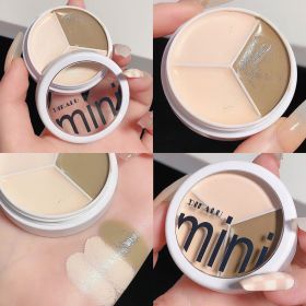 3-color Concealer Palette Moisturizing Cover Dark Circles And Acne Marks Natural Makeup Contouring Cream Shadow Cosmetics (Color: 03)