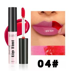 Julystar Peel Off Liquid Lipstick 6 Color Waterproof Lasting Matte Pink Lip Gloss Moisturizer Tear-off Lip Stain Cosmetic Makeup (Color: 04)