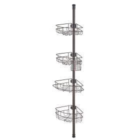 VEVOR 56" to 114" High Shower Corner Caddy Tension Pole Rust-Proof Tension Pole (Default: Default)