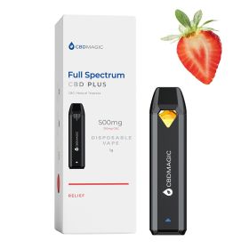 Full Spectrum CBD Vape for Relief 850mg (Terpene Profile: Strawberry, Type: Relief)