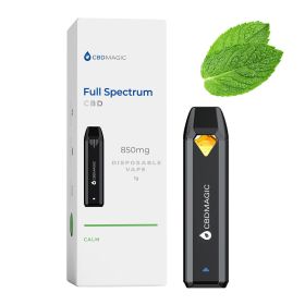 Full Spectrum CBD Vape for Calm 850mg (Terpene Profile: Mint, Type: Calm)